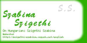 szabina szigethi business card